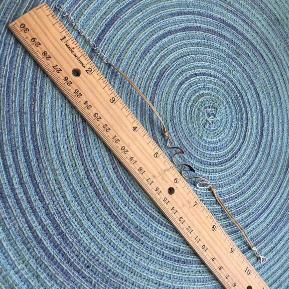 Bohemian Ocean Wave & Seashell Silver Anklet (U3) - Picture 6 of 6